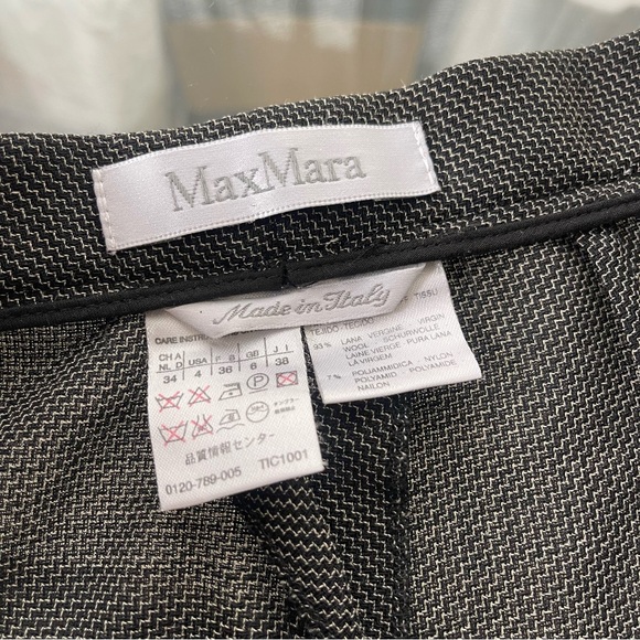 Max Mara Wool Trousers Womens US 4 Grey Smart Formal Offce Straight Leg Pockets - Picture 3 of 10